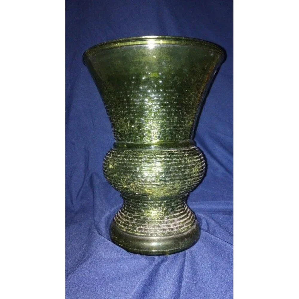 Vintage Green Textured Vase , E.O. Napco of Cleveland, Large